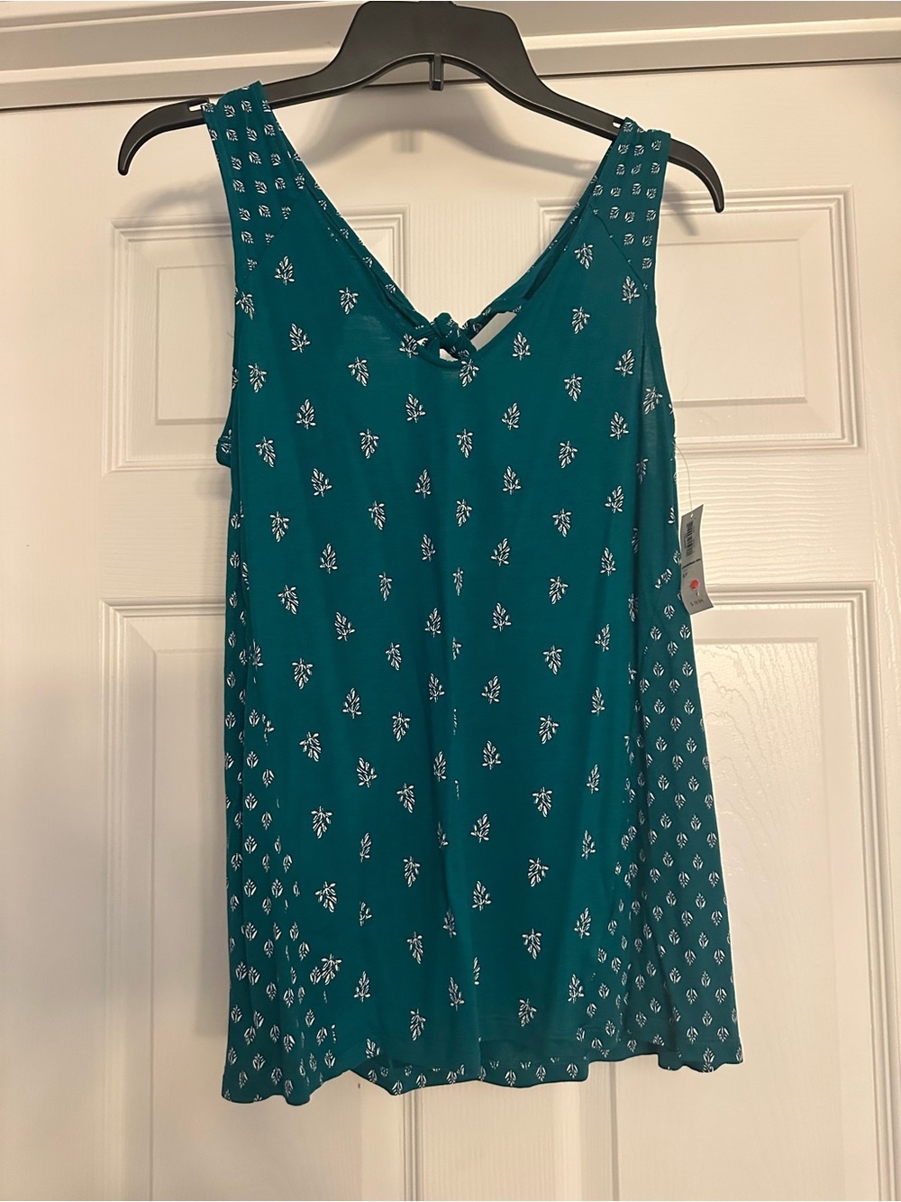 Old Navy Teal Sleeveless V-Neck Tank with Tie